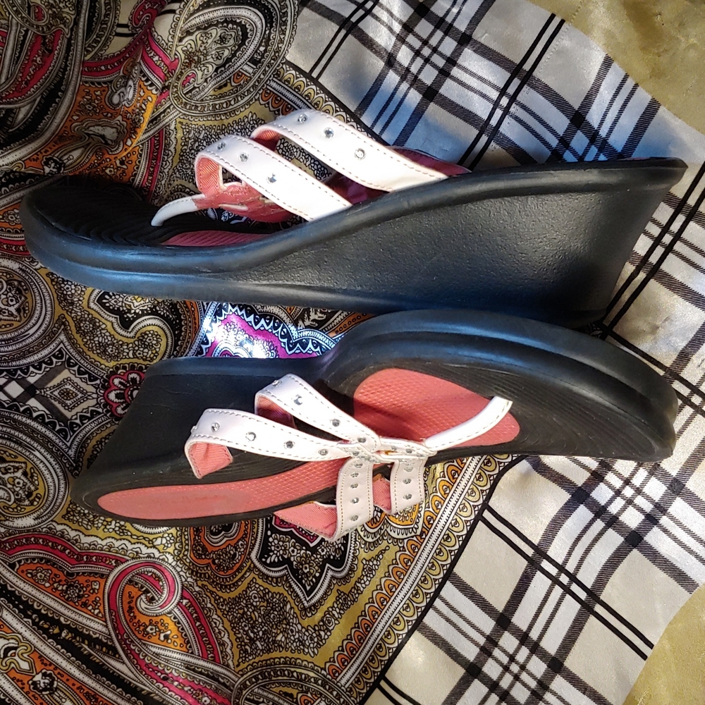White Rhinstone Wedges - Picture 3 of 5